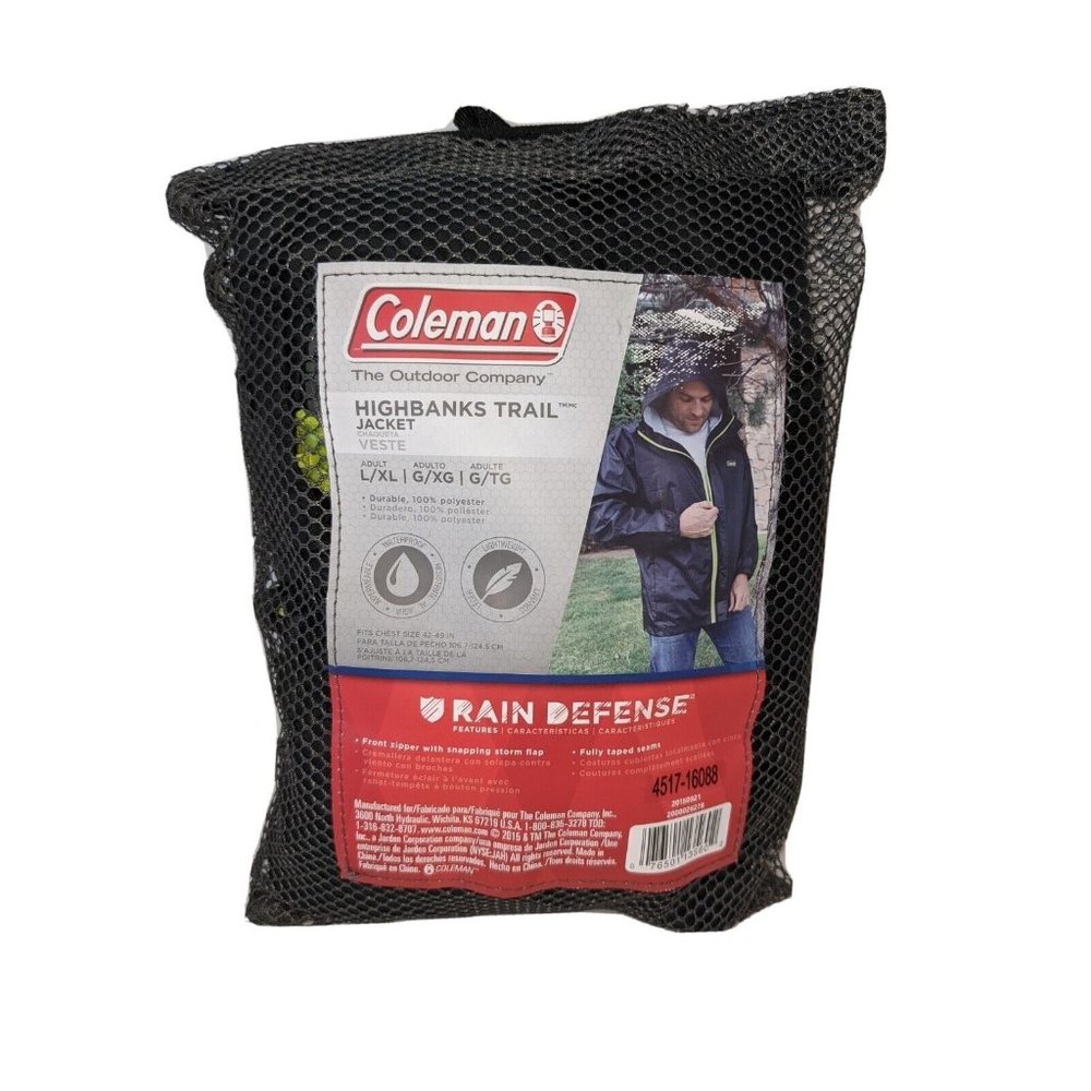 Coleman Highbanks Trail Jacket L/XL With Rain Defense Features